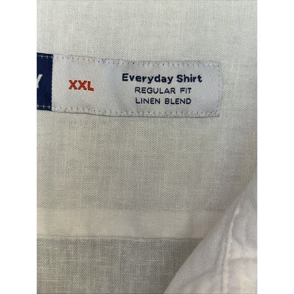 Old Navy Linen Blend Button Up Womans XXL Color Calla Lily Quiet Luxury Beach - Picture 7 of 10